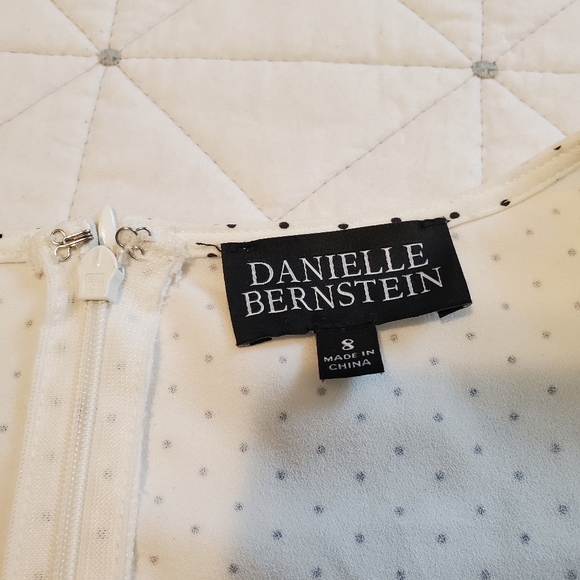 Danielle Bernstein Polka Dot Puff Sleeves Slip Dress! Size 8. - Picture 11 of 11